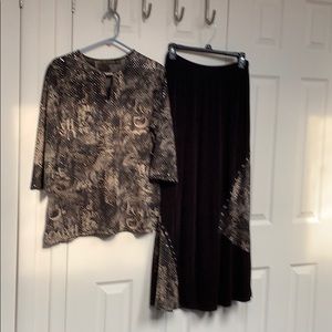 Two piece skirt and long top